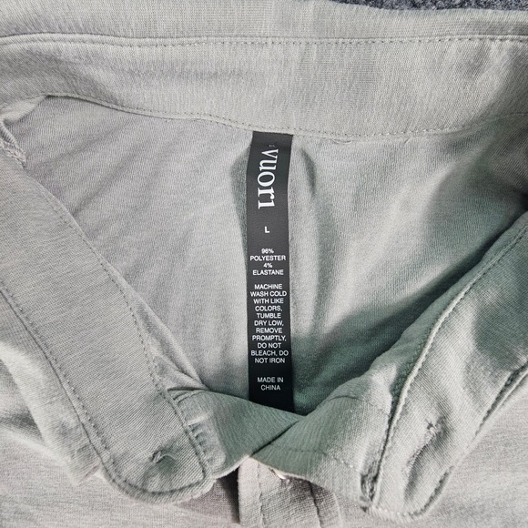 NWT Vuori Strato Tech Polo Men's L Platinum Heather Stretch Golf Athletic Shirt - Picture 2 of 8